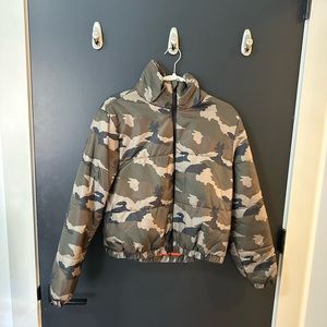 Green Camo Puffer Jacket
